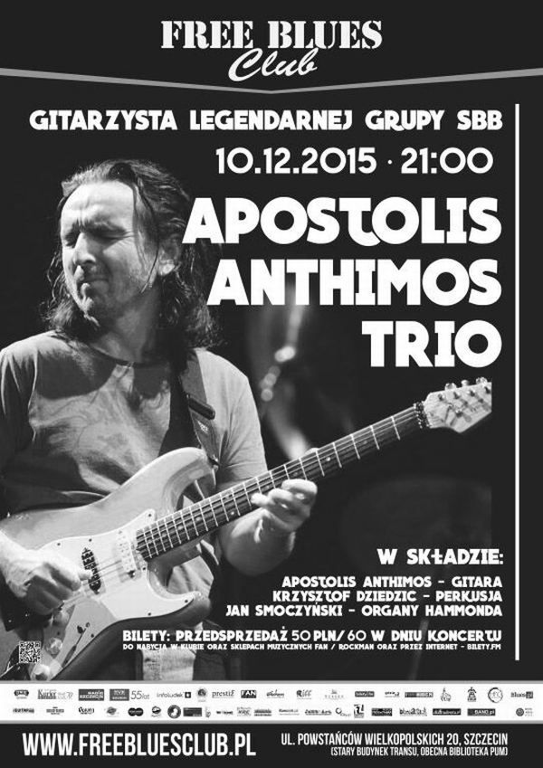ARCHIWUM. Szczecin. Koncerty. 10.12.2015. Apostolis Anthimos Trio @ Free Blues Club