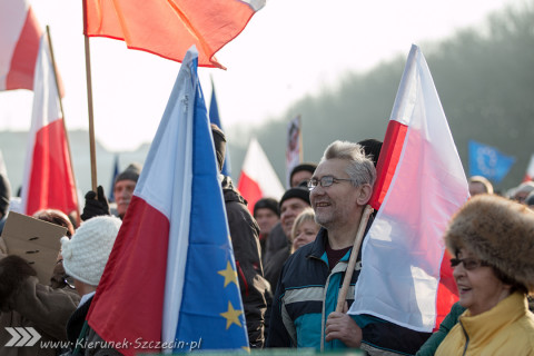 09.01.2016 Manifestacja KOD - wolne media - Szczecin