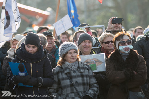 09.01.2016 Manifestacja KOD - wolne media - Szczecin
