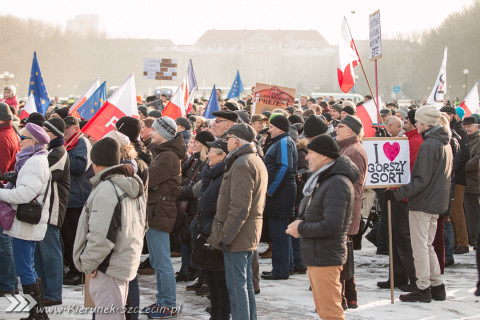 09.01.2016 Manifestacja KOD - wolne media - Szczecin
