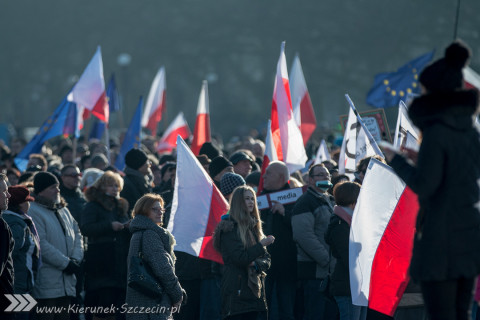 09.01.2016 Manifestacja KOD - wolne media - Szczecin