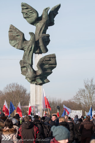 09.01.2016 Manifestacja KOD - wolne media - Szczecin