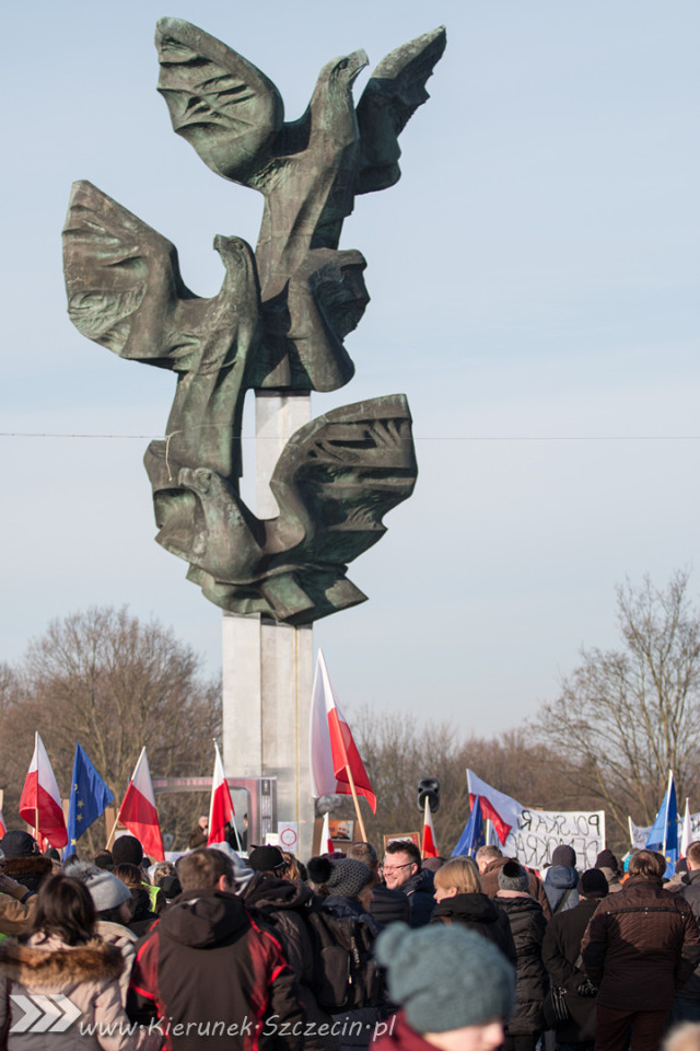 09.01.2016 Manifestacja KOD - wolne media - Szczecin