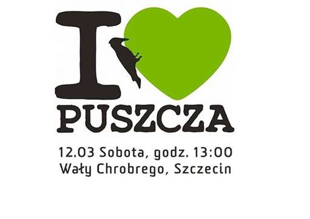 ARCHIWUM. Szczecin. Wydarzenia. 12.03.2016. Cała Puszcza pod ochroną! Akcja w obronie puszczy Białowieskiej @ Wały Chrobrego