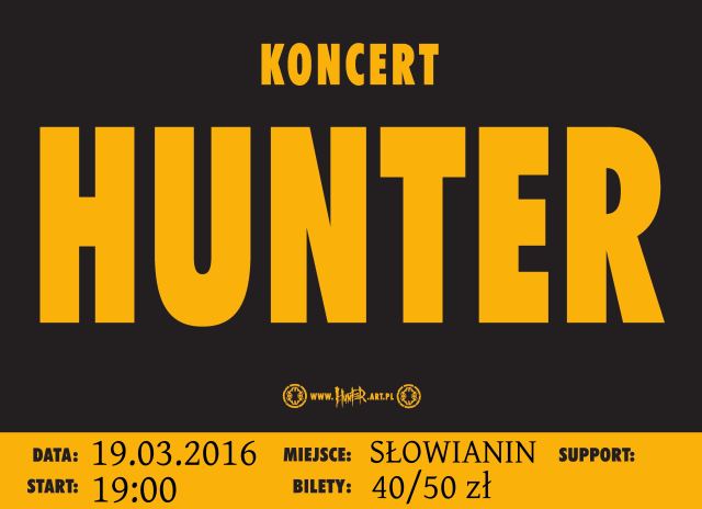 ARCHIWUM. Szczecin. Koncerty. 19.03.2016. Hunter @ Dom Kultury Słowianin