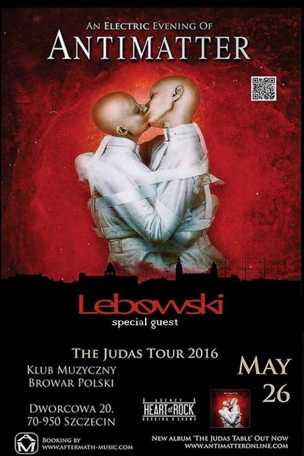 ARCHIWUM. Szczecin. Koncerty. 26.05.2016. Antimatter – The Judas Tour 2016 @ Browar Polski