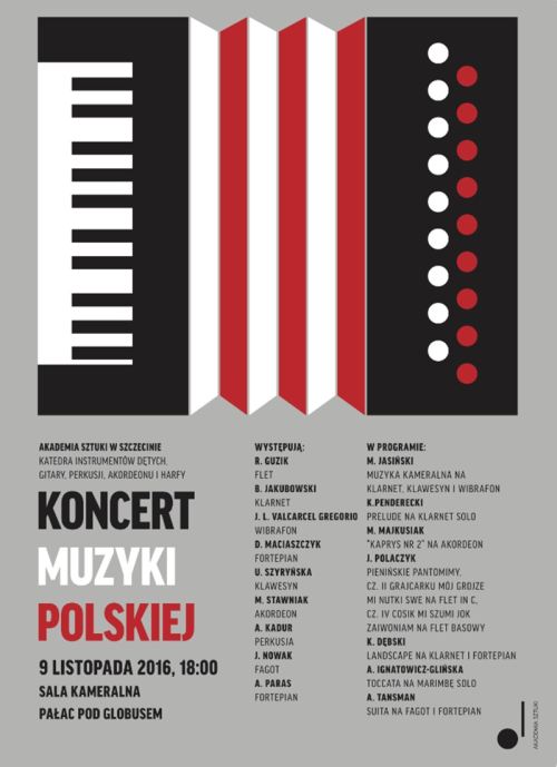 09.11.2016 koncert muzyki polskiej Akademia Sztuki w Szczecinie