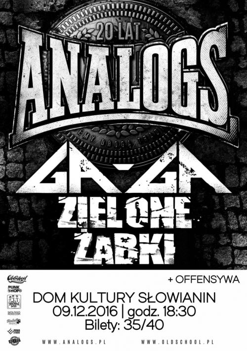 ARCHIWUM. Szczecin. Koncerty. 09.12.2016. The Analogs, Ga-Ga Zielone Żabki, Offensywa @ Dom Kultury Słowianin
