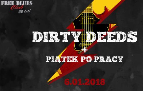 ARCHIWUM. Szczecin. Koncerty. ♪ 06.01.2018. Dirty Deeds @ Free Blues Club