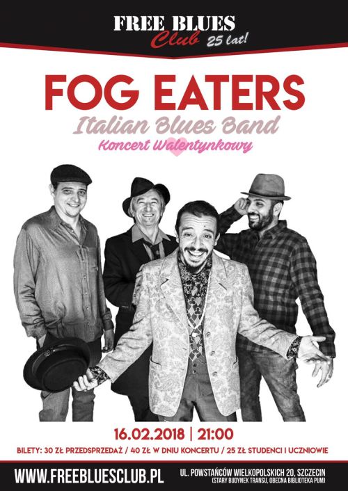 ARCHIWUM. Szczecin. Koncerty. ♪ 16.02.2018. Fog Eaters @ Free Blues Club