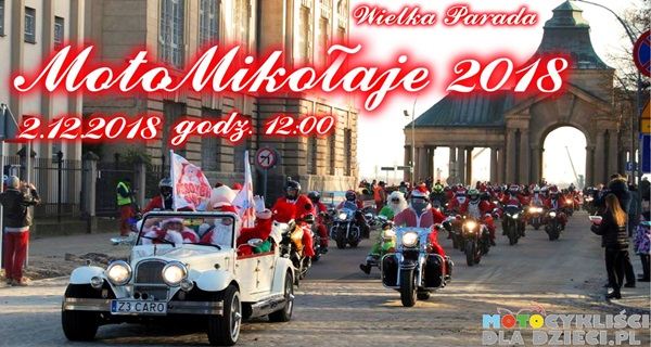 02.12.2018 Moto Mikołaje, parada na Wałach Chrobrego