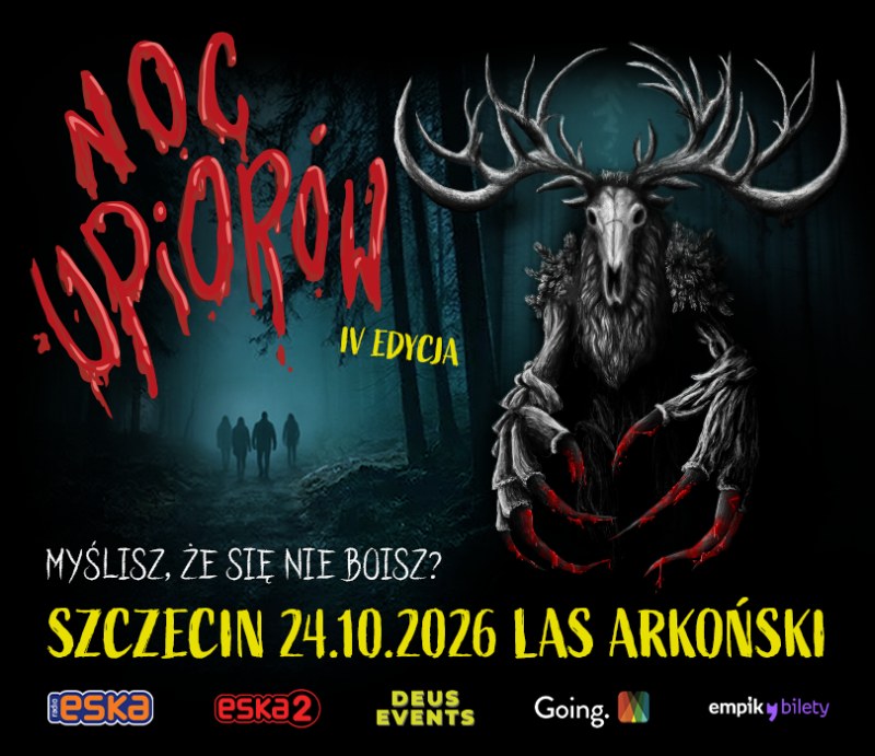 Szczecin. 24-25.10.2026. Noc Upiorów – nocna gra terenowa w Lesie Arkońskim