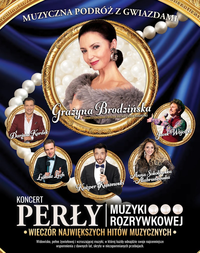 Perły Muzyki Rozrywkowej – Grażyna Brodzińska i jej goście – oficjalna grafika wydarzenia w Szczecinie