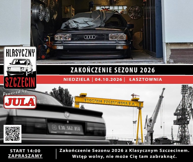 Szczecin. 04.10.2026. Zakończenie sezonu 2026 z Klasycznym Szczecinem - zlot klasycznych samochodów i motocykli