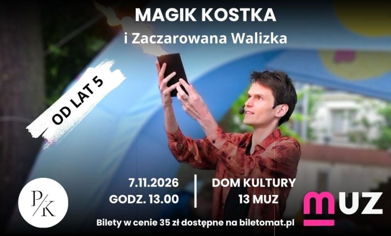 Szczecin. 07.11.2026. Magik Kostka i zaczarowana walizka – pokaz dla rodzin