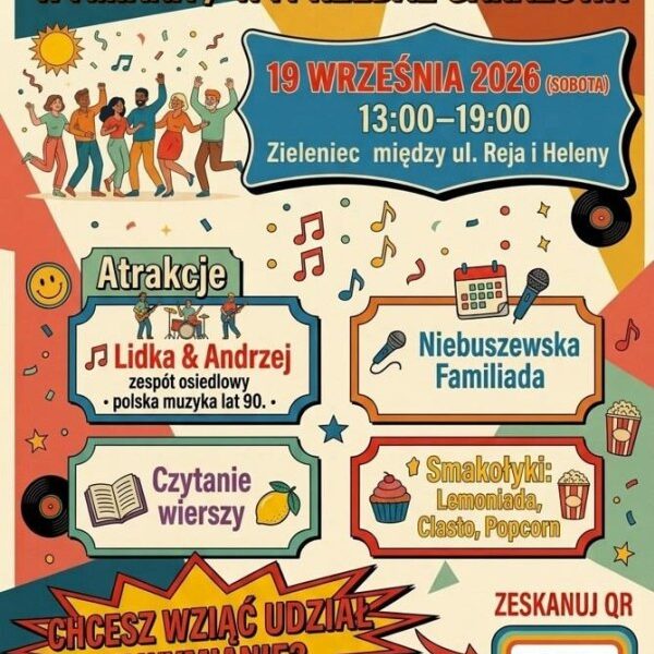 Szczecin. 19.09.2026. Muzyczne Pożegnanie Lata i wyprzedaż garażowa na Niebuszewie
