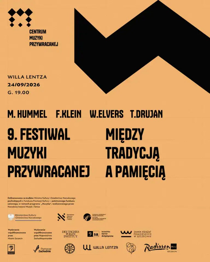 Szczecin. 24.09.2026. Festiwal Muzyki Przywracanej - Między tradycją a pamięcią