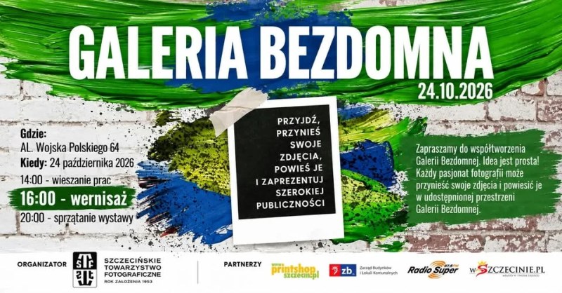 Szczecin. 24.10.2026. Galeria Bezdomna – otwarta wystawa fotografii