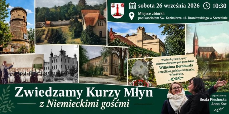 Szczecin. 26.09.2026. Zwiedzamy Kurzy Młyn z niemieckimi gośćmi - spacer historyczny