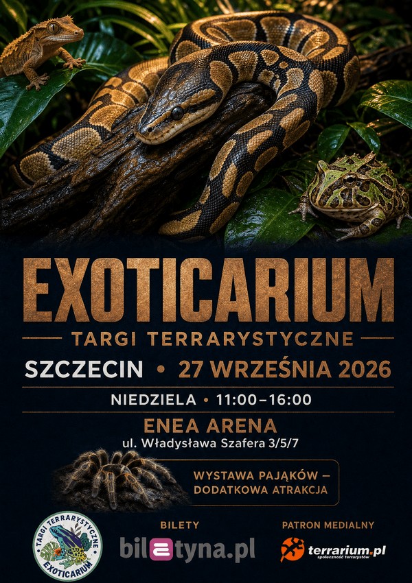 Szczecin. 27.09.2026. Exoticarium - Targi Terrarystyczne i wystawa pająków