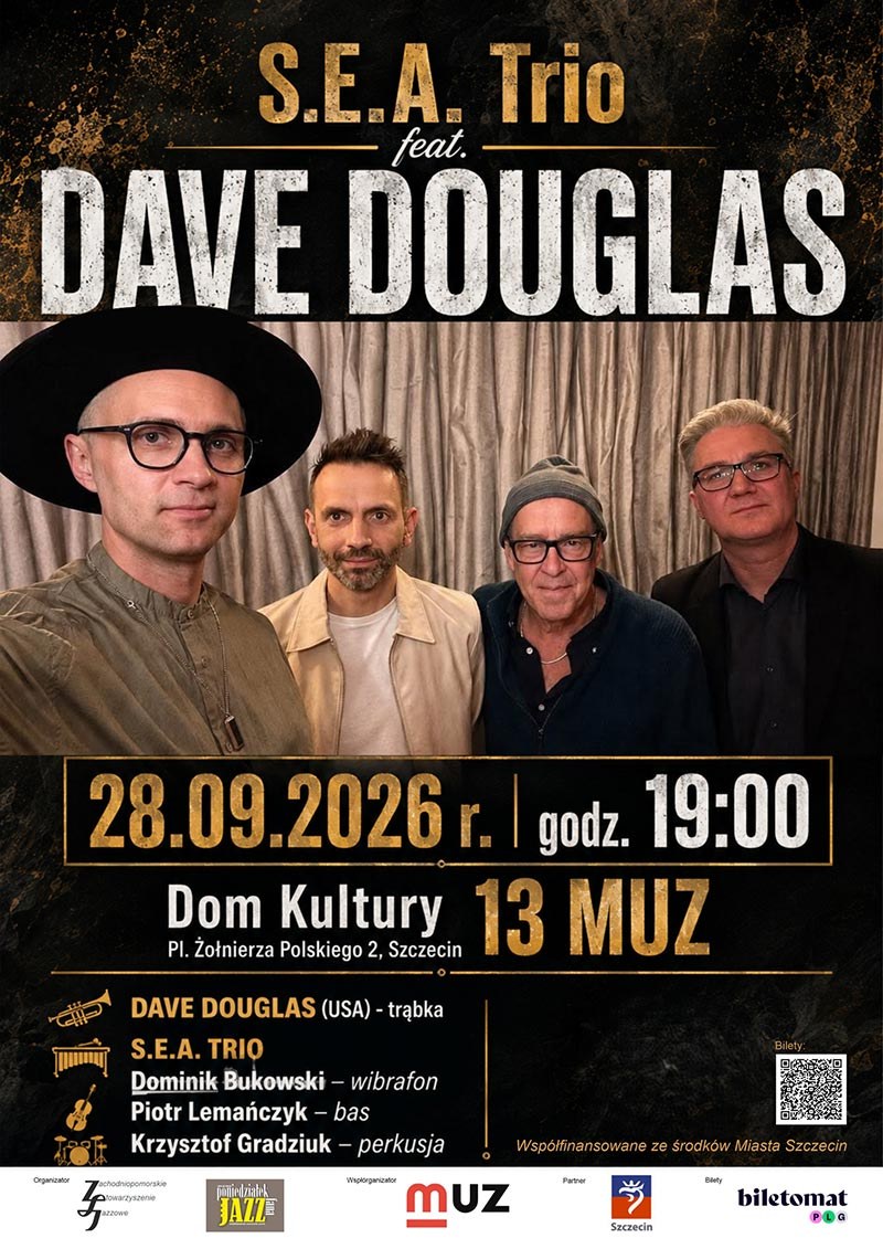 Szczecin. 28.09.2026. Dave Douglas i S.E.A. Trio - Poniedziałek Jazz Fana